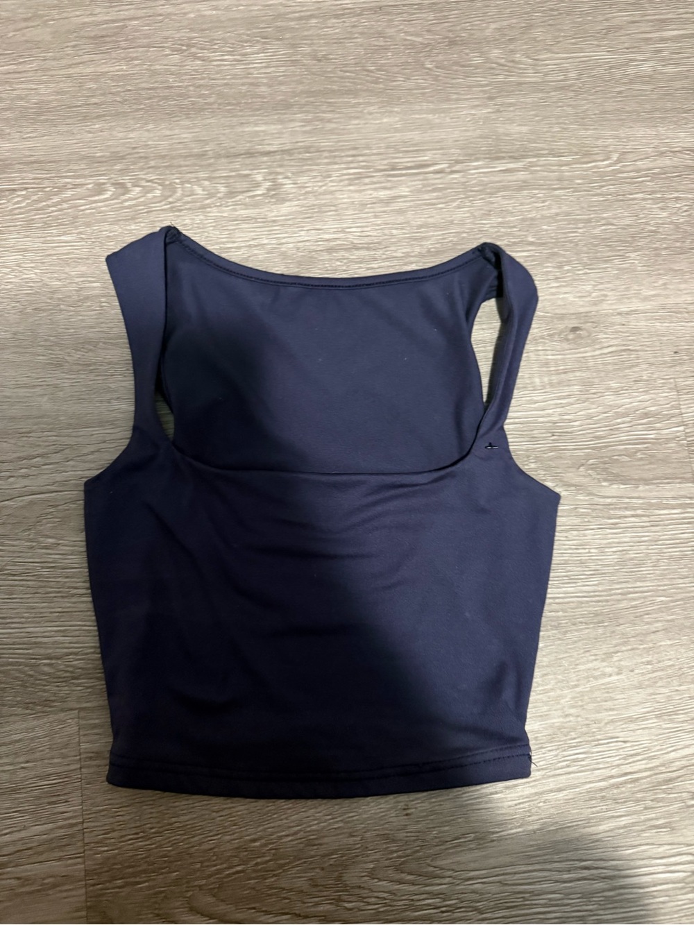 Square-Neck Navy Tank Top for Women